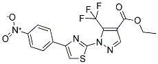 ETHYL 1-[4-(4-NITROPHENYL)-1,3-THIAZOL-2-YL]-5-(TRIFLUOROMETHYL)-1H-PYRAZOLE-4-CARBOXYLATE 结构式