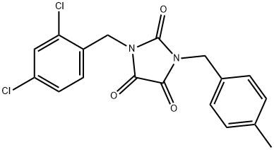 1-(2,4-Dichlorobenzyl)-3-(4-methylbenzyl)-1H-imidazole-2,4,5(3H)-trione 结构式