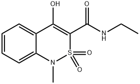 N-ETHYL-4-HYDROXY-1-METHYL-2,2-DIOXO-1,2-DIHYDRO-2LAMBDA6,1-BENZOTHIAZINE-3-CARBOXAMIDE 结构式