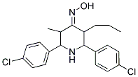 (4Z)-2,6-BIS(4-CHLOROPHENYL)-3-METHYL-5-PROPYLPIPERIDIN-4-ONE OXIME 结构式
