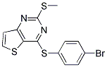4-Bromophenyl 2-(methylsulfanyl)thieno[3,2-d]pyrimidin-4-yl sulfide 结构式