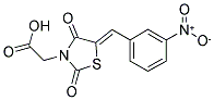 (5-(3-NITROBENZYLIDENE)-2,4-DIOXO-1,3-THIAZOLIDIN-3-YL)ACETIC ACID 结构式