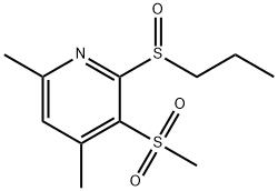 4,6-DIMETHYL-2-(PROPYLSULFINYL)-3-PYRIDINYL METHYL SULFONE 结构式