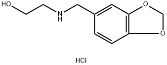 2-[(BENZO[1,3]DIOXOL-5-YLMETHYL)-AMINO]-ETHANOL HYDROCHLORIDE 结构式