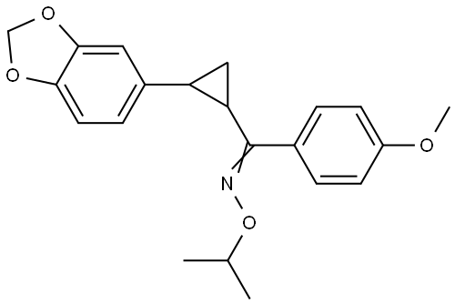 [2-(1,3-Benzodioxol-5-yl)cyclopropyl](4-methoxyphenyl)methanone O-isopropyloxime 结构式