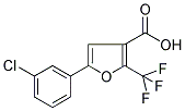 5-(3-CHLOROPHENYL)-2-(TRIFLUOROMETHYL)-3-FUROIC ACID 结构式