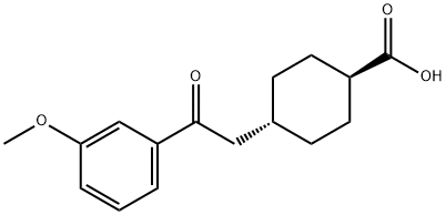 TRANS-4-[2-(3-METHOXYPHENYL)-2-OXOETHYL]CYCLOHEXANE-1-CARBOXYLIC ACID 结构式