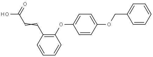 (E)-3-(2-(4-(苄氧基)苯氧基)苯基)丙烯酸 结构式