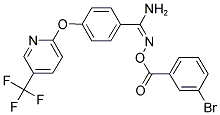 2-AMINO-1-AZA-2-(4-(5-(TRIFLUOROMETHYL)(2-PYRIDYLOXY))PHENYL)VINYL 3-BROMOBENZOATE 结构式