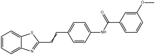 N-(4-[(E)-2-(1,3-BENZOTHIAZOL-2-YL)ETHENYL]PHENYL)-3-METHOXYBENZENECARBOXAMIDE 结构式