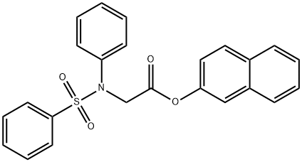 2-NAPHTHYL 2-[(PHENYLSULFONYL)ANILINO]ACETATE 结构式