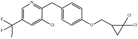 3-CHLORO-2-(4-[(2,2-DICHLOROCYCLOPROPYL)METHOXY]BENZYL)-5-(TRIFLUOROMETHYL)PYRIDINE 结构式