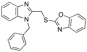 2-([(1-BENZYL-1H-BENZIMIDAZOL-2-YL)METHYL]THIO)-1,3-BENZOXAZOLE 结构式