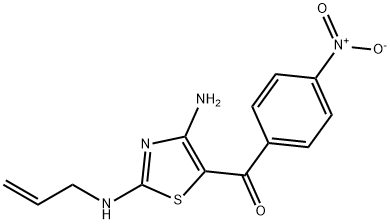 [2-(ALLYLAMINO)-4-AMINO-1,3-THIAZOL-5-YL](4-NITROPHENYL)METHANONE 结构式
