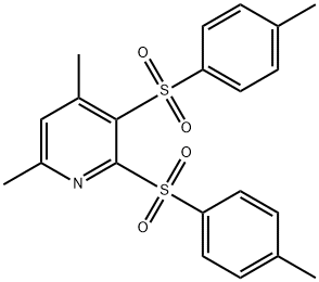 4,6-Dimethyl-2,3-bis[(4-methylphenyl)sulfonyl]pyridine 结构式