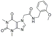 2-(1,3-DIMETHYL-2,6-DIOXO-1,2,3,6-TETRAHYDRO-7H-PURIN-7-YL)-N-(2-METHOXYBENZYL)ACETAMIDE 结构式