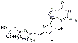 GTP (U-15N5) 结构式