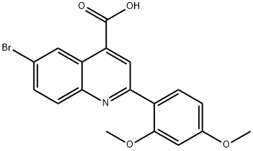 6-溴-2-(2,4-二甲氧苯基)-喹啉-4-羧酸 结构式