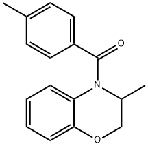 (3-METHYL-2,3-DIHYDRO-4H-1,4-BENZOXAZIN-4-YL)(4-METHYLPHENYL)METHANONE 结构式