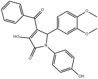 4-BENZOYL-5-(3,4-DIMETHOXYPHENYL)-3-HYDROXY-1-(4-HYDROXYPHENYL)-1H-PYRROL-2(5H)-ONE 结构式