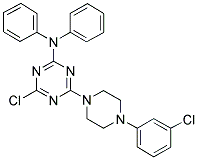 4-CHLORO-6-(4-(3-CHLOROPHENYL)PIPERAZIN-1-YL)-N,N-DIPHENYL-1,3,5-TRIAZIN-2-AMINE 结构式