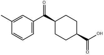 CIS-4-(3-METHYLBENZOYL)CYCLOHEXANE-1-CARBOXYLIC ACID 结构式