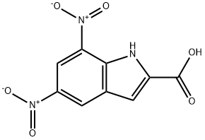 5,7-DINITROINDOLE-2-CARBOXYLIC ACID 结构式