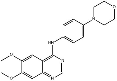 6,7-DIMETHOXY-N-(4-MORPHOLINOPHENYL)-4-QUINAZOLINAMINE 结构式