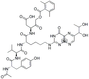 N-ACETYL-TYR-VAL-LYS(BIOTINYL)-ASP 2,6-DIMETHYLBENZOYL-OXYMETHYL KETONE 结构式