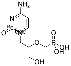 (S)-1-[3-HYDROXY-2-(PHOSPHONYL-METHOXY)PROPYL]-CYTOSINE, [2-14C]- 结构式