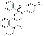 N-[(2,3-DIHYDRO-5-OXO-(1H,5H)-BENZO[IJ]QUINOLIZIN-6-YL)METHYL]-N-(4-METHOXYPHENYL)BENZENESULPHONAMIDE 结构式