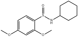 N-CYCLOHEXYL-2,4-DIMETHOXYBENZENESULFINAMIDE 结构式