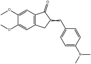 2-((4-DIMETHYLAMINOPHENYL)METHYLENE)-5,6-DIMETHOXYINDAN-1-ONE 结构式