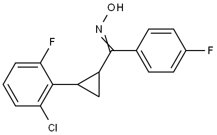 [2-(2-Chloro-6-fluorophenyl)cyclopropyl](4-fluorophenyl)methanone oxime 结构式