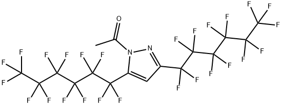 1-ACETYL-3,5-BIS(PERFLUOROHEXYL)PYRAZOLE 结构式