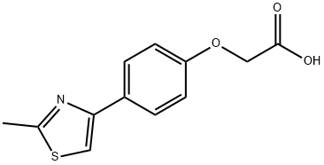 [4-(2-METHYL-THIAZOL-4-YL)-PHENOXY]-ACETIC ACID 结构式