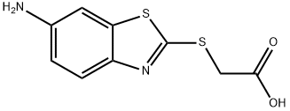 (6-AMINO-BENZOTHIAZOL-2-YLSULFANYL)-ACETIC ACID 结构式