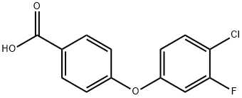 4-(4-CHLORO-3-FLUOROPHENOXY)BENZENECARBOXYLIC ACID 结构式