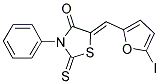 (5Z)-5-[(5-IODO-2-FURYL)METHYLENE]-3-PHENYL-2-THIOXO-1,3-THIAZOLIDIN-4-ONE 结构式