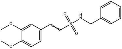 (E)-N-BENZYL-2-(3,4-DIMETHOXYPHENYL)-1-ETHENESULFONAMIDE 结构式
