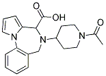 5-(1-ACETYLPIPERIDIN-4-YL)-5,6-DIHYDRO-(4H)-PYRROLO[1,2-A](1,4)BENZODIAZEPIN-4-CARBOXYLIC ACID 结构式