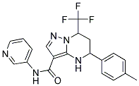 5-(4-METHYLPHENYL)-N-PYRIDIN-3-YL-7-(TRIFLUOROMETHYL)-4,5,6,7-TETRAHYDROPYRAZOLO[1,5-A]PYRIMIDINE-3-CARBOXAMIDE 结构式