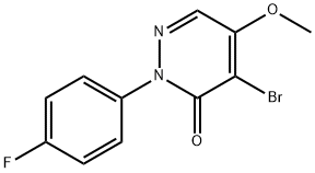 4-BROMO-2-(4-FLUOROPHENYL)-5-METHOXY-3(2H)-PYRIDAZINONE 结构式