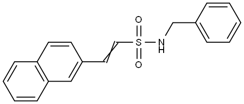 (E)-N-苄基-2-(萘-2-基)乙烯-1-磺胺 结构式