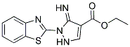 ETHYL 1-BENZOTHIAZOL-2-YL-5-IMINO-3-PYRAZOLINE-4-CARBOXYLATE 结构式