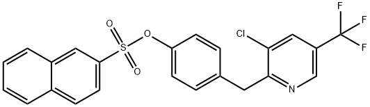 4-([3-CHLORO-5-(TRIFLUOROMETHYL)-2-PYRIDINYL]METHYL)PHENYL 2-NAPHTHALENESULFONATE 结构式