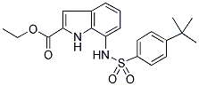 7-[[(4-TERT-BUTYLPHENYL)SULPHONYL]AMINO]INDOLE-2-CARBOXYLIC ACID, ETHYL ESTER 结构式