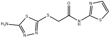 2-(5-AMINO-[1,3,4]THIADIAZOL-2-YLSULFANYL)-N-THIAZOL-2-YL-ACETAMIDE 结构式
