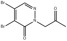 4,5-DIBROMO-2-(2-OXOPROPYL)-3(2H)-PYRIDAZINONE 结构式