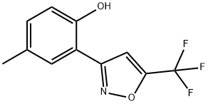 4-METHYL-2-[5-(TRIFLUOROMETHYL)ISOXAZOL-3-YL]PHENOL 结构式